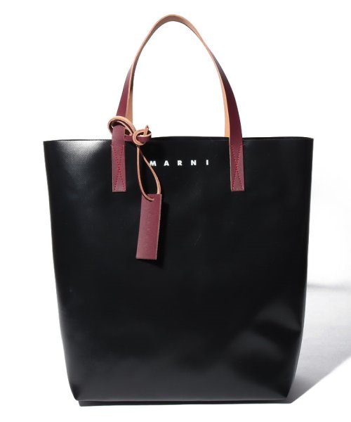 MARNI(マルニ)/【MARNI】マル二 トートバッグ SHMQ0000A3 P3572 TRIBECA SHOPPING BAG/ブラック×ボルドー