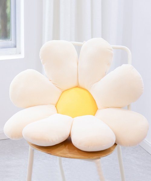 光彩織り交ぜるクッションチェア （フラワークッション チェア 
