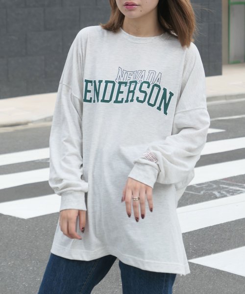 LOWYBYCORNERS(コーナーズ)/カレッジロゴ　BIG　Tee/オートミール