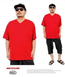 one colors/Tシャツ メンズ 大きいサイズ 半袖 吸汗速乾 ドライ メッシュ UVカット 無地 Vネック カットソー おおきいサイズ スポーツ 白 サマー 半袖Tシャツ 吸/504273216