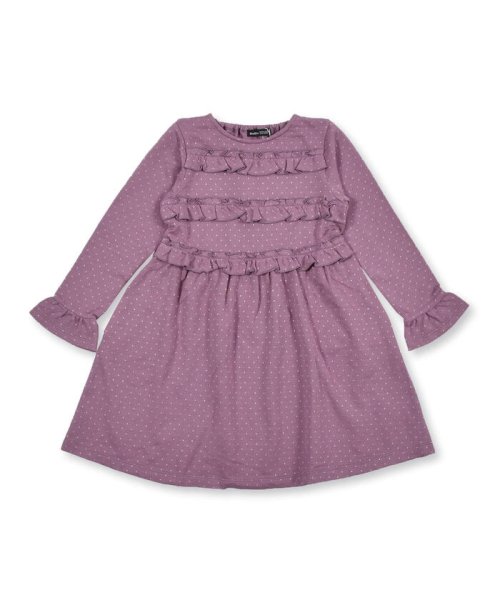 セール ブライト ドット フリル 長袖 ワンピース 80 140cm ベベ Bebe Magaseek