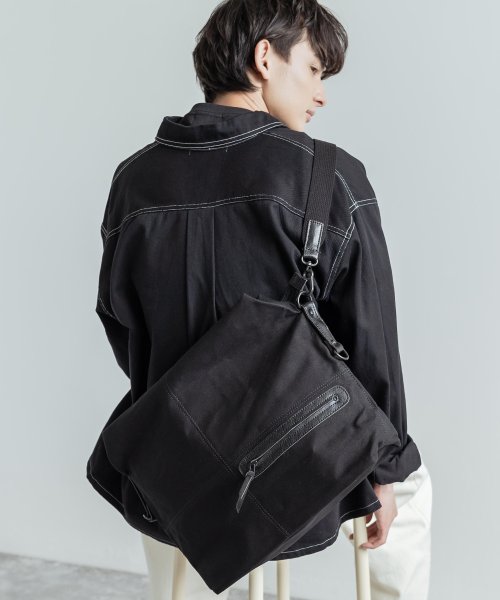 ショルダーバッグ メンズ 日本製 レザー トート 手提げ エディターズ 本革 牛革 3way 国産 キャンバス 撥水 B4 通勤通学 ギフト プレゼント ロッキーモンロー Rocky Monroe Magaseek