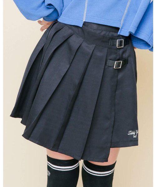 ZIDDY(ジディー)/【ニコ☆プチ掲載】 プリーツ 巻き スカート パンツ（130cm~160cm）/ブラック