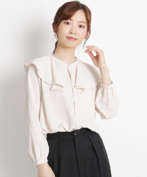 セール S Ll ラッフルサテンジョーゼットブラウス グローブ Grove Magaseek セール S Ll ラッフルサテンジョーゼットブラウス グローブ Grove Magaseek