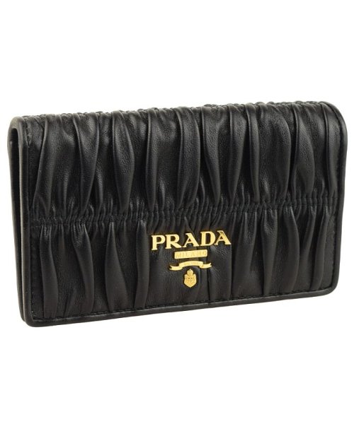 PRADA(プラダ)/【PRADA(プラダ)】PRADA プラダ カードケース 二つ折り財布/ブラック