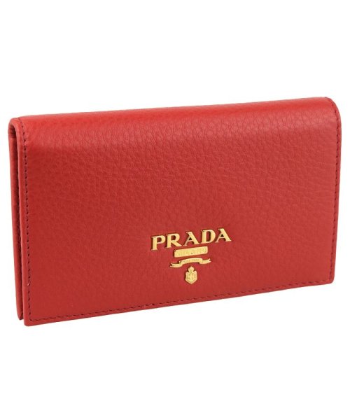 PRADA(プラダ)/【PRADA(プラダ)】PRADA プラダ カードケース 二つ折り財布/ROSSO