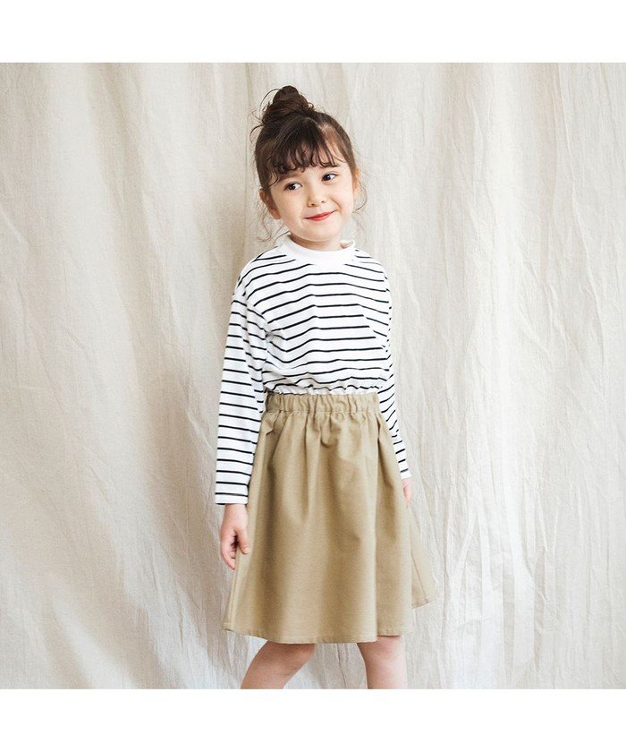 セール Web限定 無地 ボーダー長袖ドッキングワンピース ブランシェス Branshes Magaseek