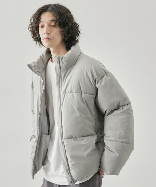 JUNRed(ジュンレッド)/Stretch Loose Fiber Down Jacket / ストレッチルーズファイバーダウンジャケット/ライトグレー（08）