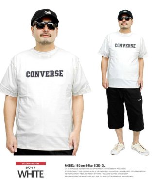 one colors/コンバース(CONVERSE) 半袖 Tシャツ メンズ 大きいサイズ ロゴ プリント デニム コットン クルーネック カットソー 白 黒 星 デニム コットン /504273301