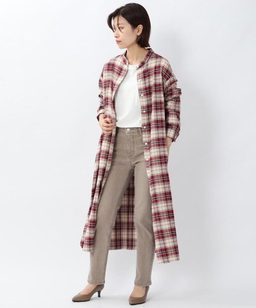 セール チェック柄シャツワンピース 洗える アンタイトル Untitled Magaseek