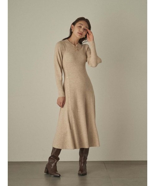チャイナディティールニットワンピース リリー ブラウン Lily Brown Magaseek