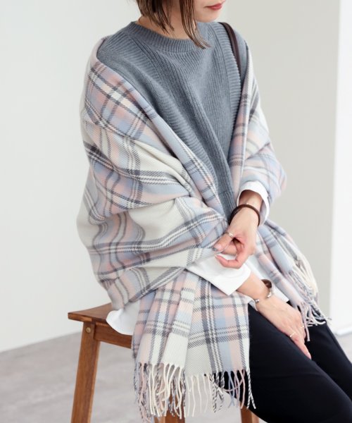 チェック柄大判ストール St35 レカ Reca Magaseek