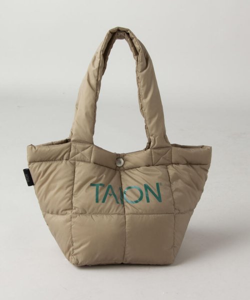 NOLLEY’S(ノーリーズ)/【TAION/ タイオン】◇【WEB限定】DOWN TOTE BAG S/ベージュ