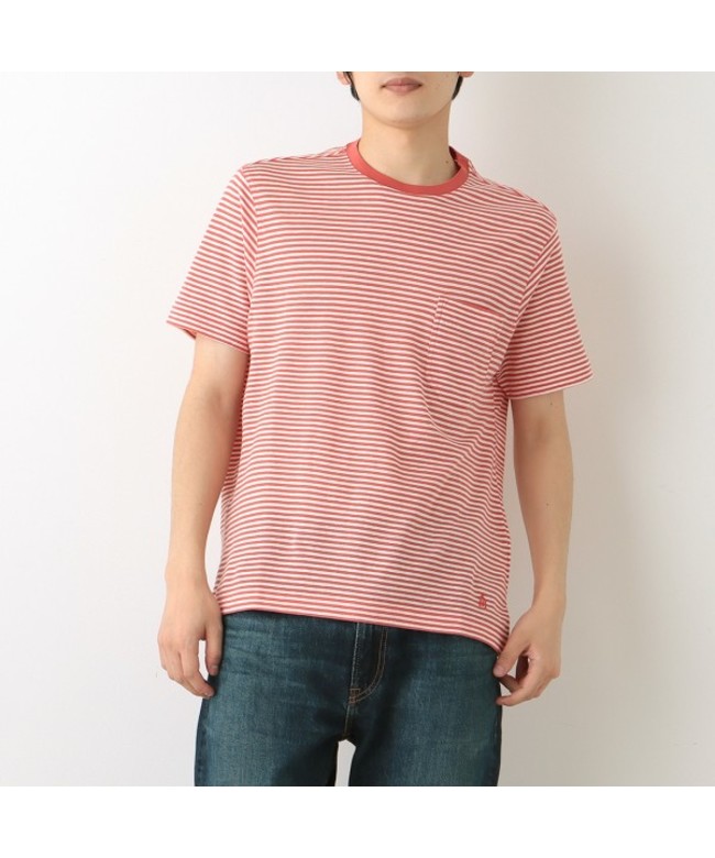 ダンヒル Tシャツ Mサイズ オレンジ メンズ DUNHILL KKW324VO