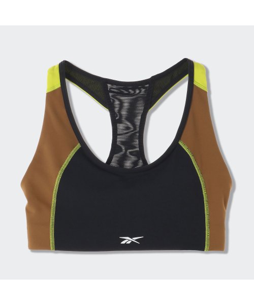 Reebok(リーボック)/Lux レーサー パデッド カラーブロック スポーツブラ / Lux Racer Padded Colorblock Sports Bra/ブラック