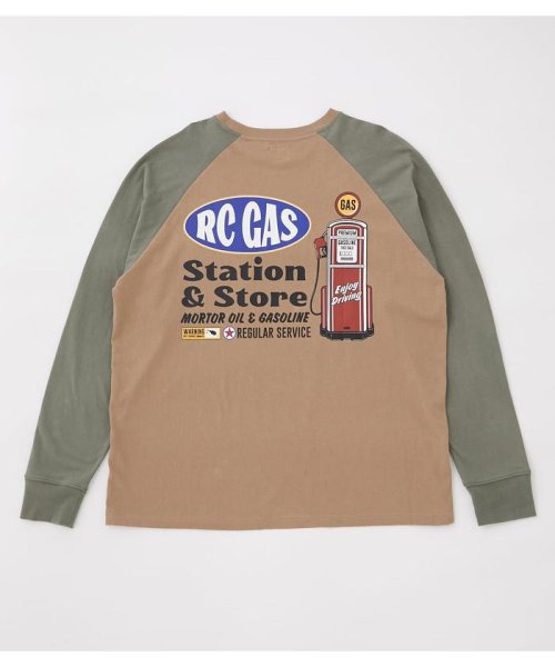 RODEO CROWNS WIDE BOWL(ロデオクラウンズワイドボウル)/RC GAS L／S Tシャツ/BEG