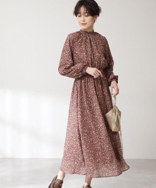 セール ダークフローラル長袖ワンピース S Size Line エヌナチュラルビューティベーシック N Natural Beauty Basic Magaseek