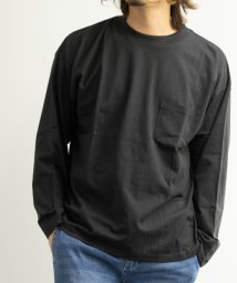 Nylaus(ナイラス)/ヘビーウエイト ポケット付き ビッグロングTシャツ/ブラック