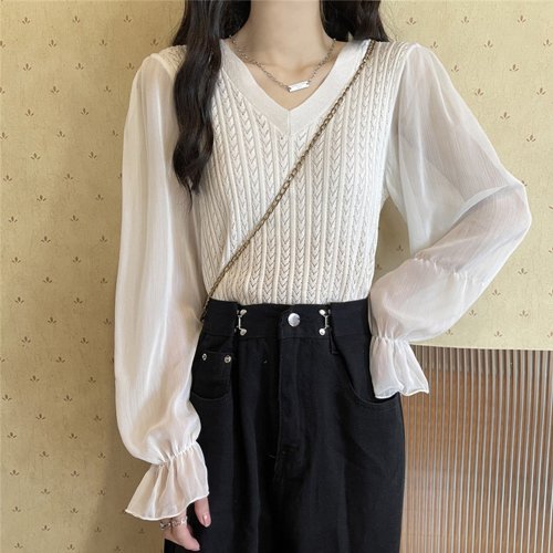 セール レディース ニットトップス 韓国 秋服 ミニミニストア Miniministore Magaseek