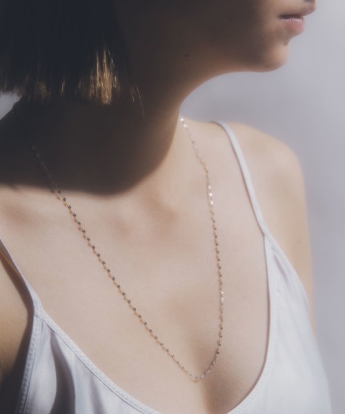 les bon bon(les bon bon)/【les bon bon / ルボンボン】sunlight long necklace white gold サンライトロングネックレス ホワイトゴールド/ホワイトゴールド