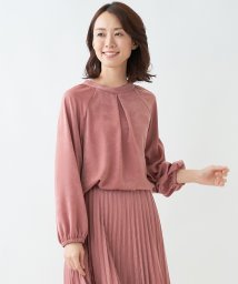 Leilian PLUS HOUSE(レリアンプラスハウス)/ピーチ起毛ブラウス/レッド系