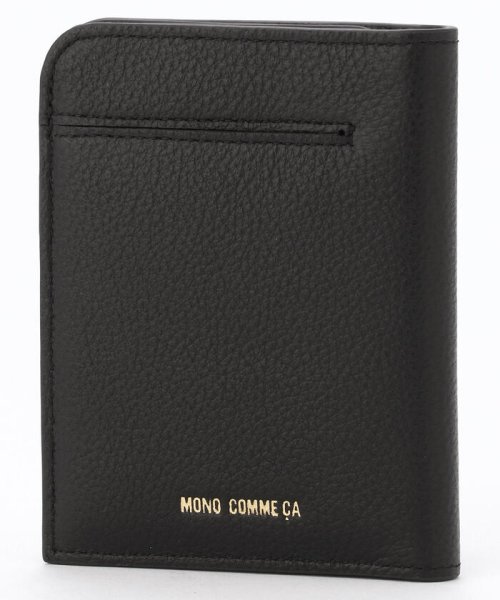MONO COMME CA(モノコムサ)/二つ折り　薄型財布/ブラック