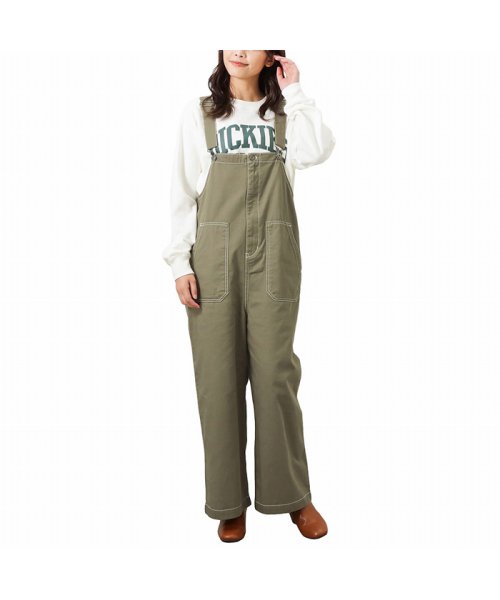 MAC HOUSE(women)(マックハウス（レディース）)/Dickies ディッキーズ オーバーオール 1482－8435/カーキ