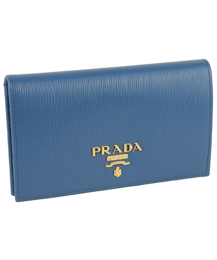 プラダ PRADA 二つ折り財布
 ブルー