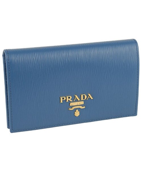 PRADA(プラダ)/【PRADA(プラダ)】PRADA プラダ カードケース 二つ折り財布/ブルー