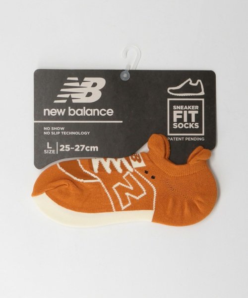 green label relaxing(グリーンレーベルリラクシング)/＜New Balance（ニューバランス）＞スニーカー柄 ソックス/ORANGE