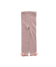 Seraph (セラフ)/丸編み裾メロウサイドリボンスパッツ/ピンク