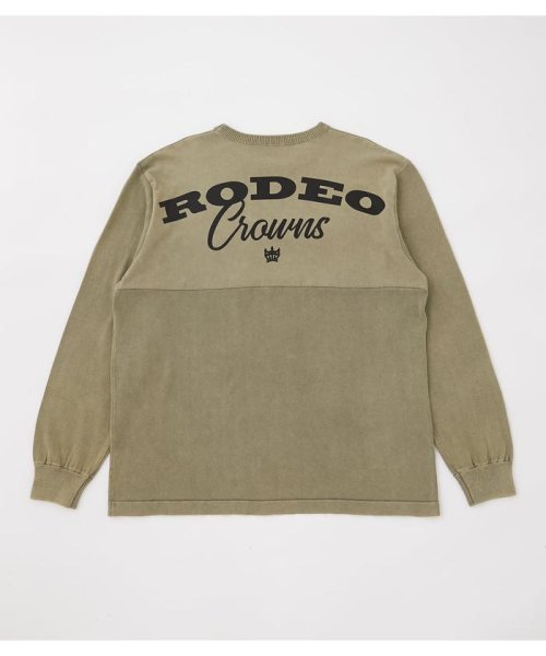 RODEO CROWNS WIDE BOWL(ロデオクラウンズワイドボウル)/メンズドッキング加工L／Sニットトップス/L/KHA1