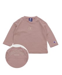 CHAMPION(チャンピオン)/チャンピオンロゴ長袖Tシャツ/ダークピンク