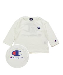 CHAMPION(チャンピオン)/チャンピオンロゴ長袖Tシャツ/ホワイト系1