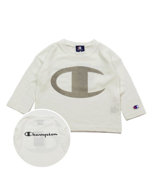 CHAMPION(チャンピオン)/チャンピオンロゴ長袖Tシャツ/ホワイト系2