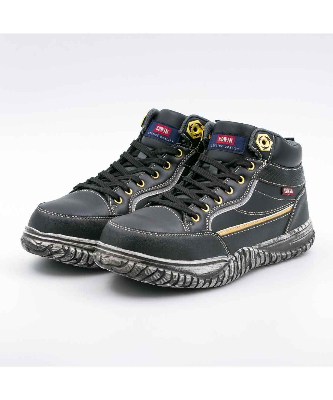 メンズ スニーカー EDWIN 作業靴 軽作業 安全靴 ハイカット カジュアル FS－ESM102(504312023) | エドウィン(EDWIN)  - MAGASEEK