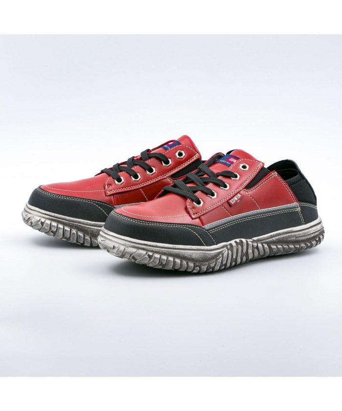 フットプレイス メンズ スニーカー EDWIN 作業靴 軽作業 安全靴 2way FS−ESM104 メンズ レッド 27.0cm 【FOOT PLACE】