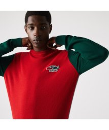 LACOSTE Mens(ラコステ　メンズ)/パネル配色エシカルウールニットセーター/レッド