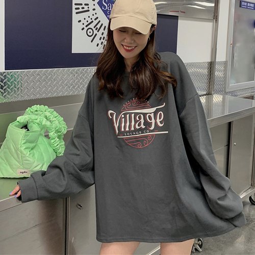 セール ロゴtシャツ レディース 長袖 韓国 ミニミニストア Miniministore Magaseek