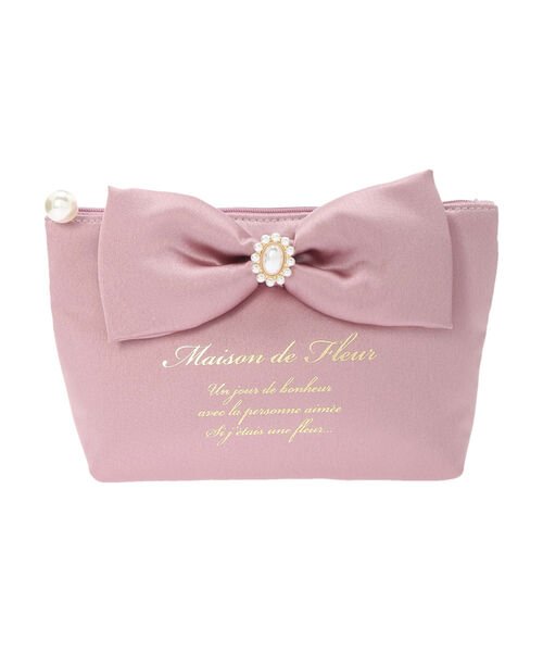 メゾンドフルール Maison De Fleur ピンクピンクピンクベーシックポーチ Magaseek