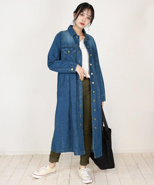 セール デニムジャケットロングワンピース アットワン Atone Magaseek