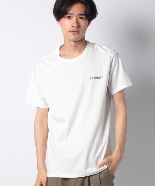 BENETTON (mens)(ベネトン（メンズ）)/エレメントモチーフプリント半袖Tシャツ・カットソー/ホワイト系その他