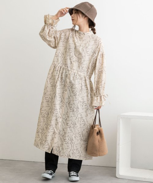 セール 線画プリントワンピース プードゥドゥ Pou Dou Dou Magaseek