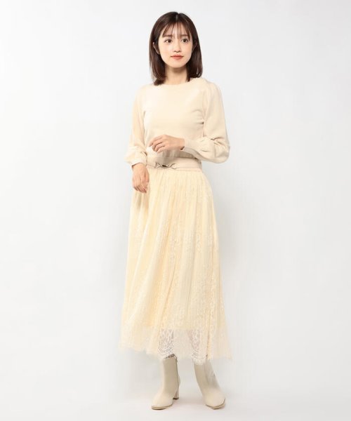 セール レースプリーツニットワンピース ミッシュマッシュ Misch Masch Magaseek