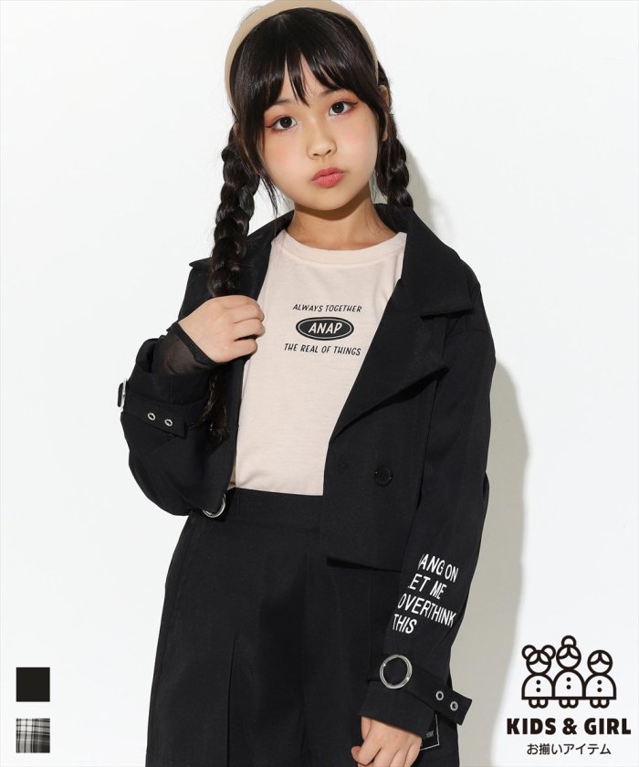 アナップ キッズアウターの人気商品・通販・価格比較 ANAP KIDS アナップキッズ チェック ショート ジャケット キッズ 春 夏 アウター ジャケット/ブルゾン ピンク ベージュ ラベンダー 110 120 130 セットアップ ギャル ファッション コーデ