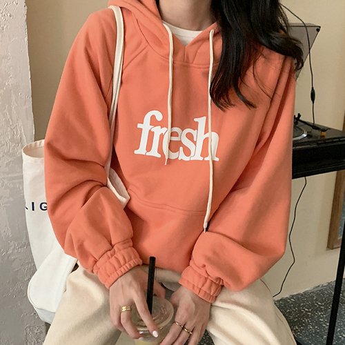 セール ロゴパーカー レディース 裏起毛 韓国 ミニミニストア Miniministore Magaseek