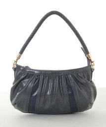 MK MICHEL KLEIN BAG(エムケーミッシェルクランバッグ)/【2WAY】切り替えギャザーデザインミニトート/グレー