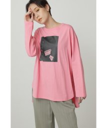 ROSE BUD(ローズバッド)/Paul RandグラフィックロングTシャツ/ピンク