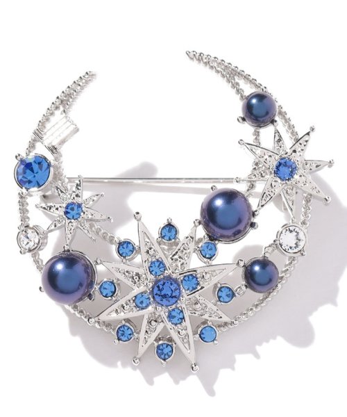 LANVIN en Bleu(JEWELRY)(ランバン　オン　ブルー（ジュエリー）)/セサンパ ムーンシルエットブローチ/ブルー