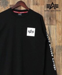 marukawa shonan(marukawa shonan)/【ALPHA/アルファ】Aマーク ミニボックス ロゴ 長袖 Tシャツ メンズ /TC1490 ミリタリー アメカジ ワーク ルード ロンＴ ロングスリーブ/柄8